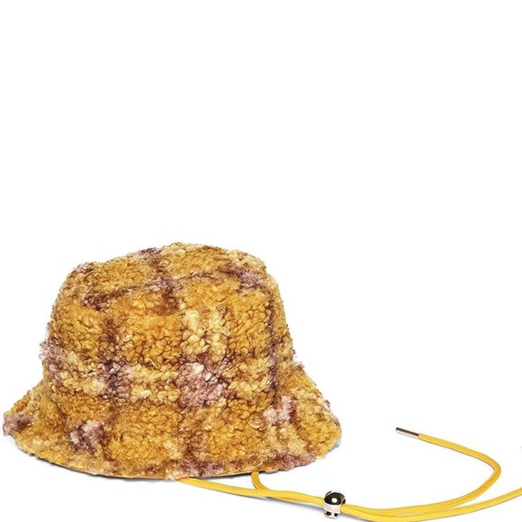 Steve Madden Accessories - Steve Madden Plaid Sherpa Bucket Hat